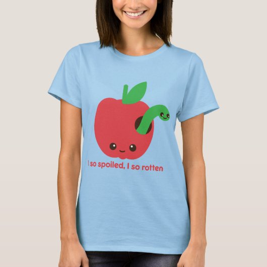Kawaii Rotten Apple T-Shirt (Vorderseite)