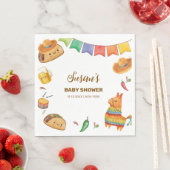 Kawaii Rustic Fiesta Taco Bout Eine Babydusche Serviette (Beispiel)