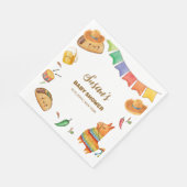 Kawaii Rustic Fiesta Taco Bout Eine Babydusche Serviette (Ecke)