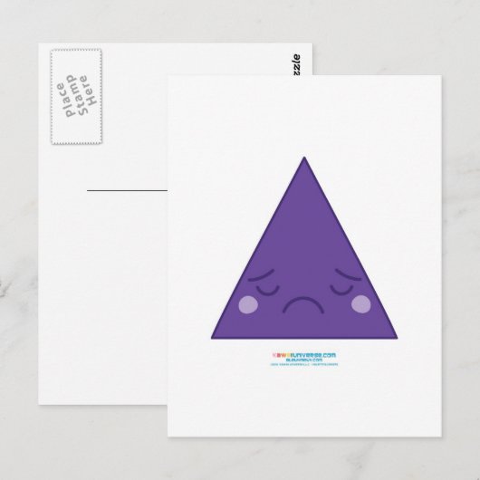 Kawaii Sad Triangle Postkarte (Vorne/Hinten)