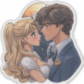 Kawaii SailorMoon TuxedoMask Romantischer Sticker (Vorderseite)