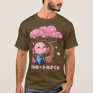 Kawaii Sakura Aolotl Japanisch Sakura Aolotl Cherr T-Shirt