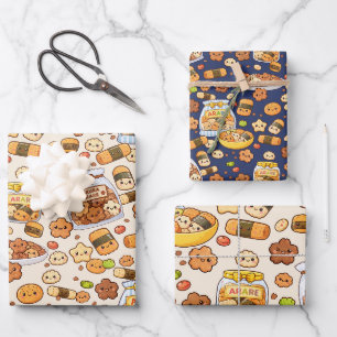 Kawaii Sakura Arare Snack Geschenkpapier Set
