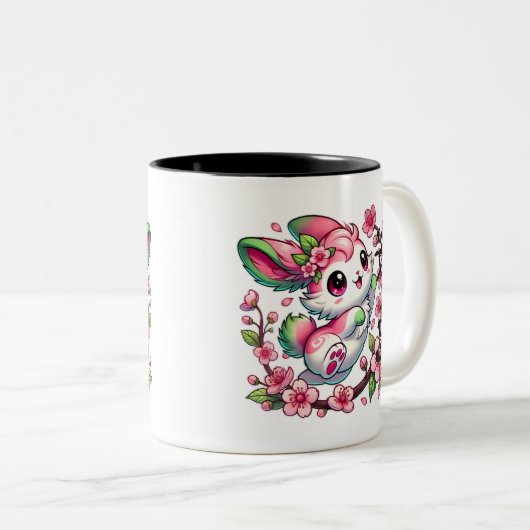 Kawaii Sakura Bunny Tasse (VorderseiteRechts)
