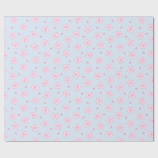 Kawaii Sakura Kirschblüten Geschenkpapier (Flach)