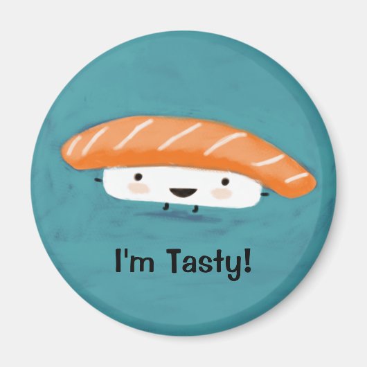Kawaii Salmon Sashimi Magnet (Vorne)