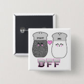 Kawaii Salt n Pepper BESTE FREUNDIN Button (Vorne & Hinten)