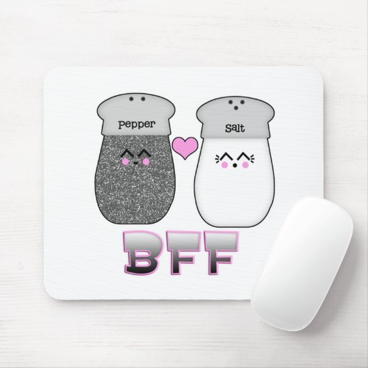 Kawaii Salt n Pepper BESTE FREUNDIN Mousepad (Mit Mouse)
