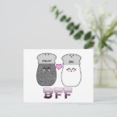 Kawaii Salt n Pepper BESTE FREUNDIN Postkarte (Stehend Vorderseite)