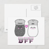 Kawaii Salt n Pepper BESTE FREUNDIN Postkarte (Vorne/Hinten)