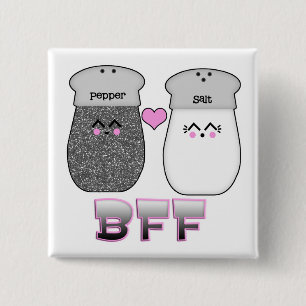 Kawaii Salt n Pepper BFF Button