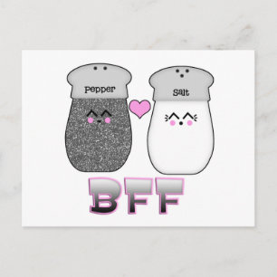 Kawaii Salz und Pfeffer BFF Postkarte