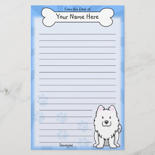 Kawaii-Samoyed-Stationierung Briefpapier (Vorderseite)