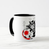 Kawaii Samurai Cat Soccer Gift for Anime Fans  Tasse (Vorderseite Links)