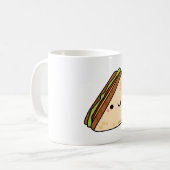 Kawaii-Sandwich Kaffeetasse (Vorderseite Links)