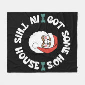 Kawaii Santa Fleecedecke (Vorderseite (Horizontal))