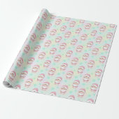 Kawaii Santa pastel pattern  Geschenkpapier (Ungerollt)