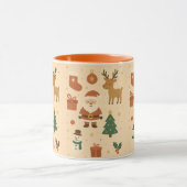 Kawaii Santa & Reindeer – Festive Christmas Tasse (Zentrum)