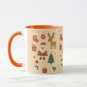 Kawaii Santa & Reindeer – Festive Christmas Tasse (Links)