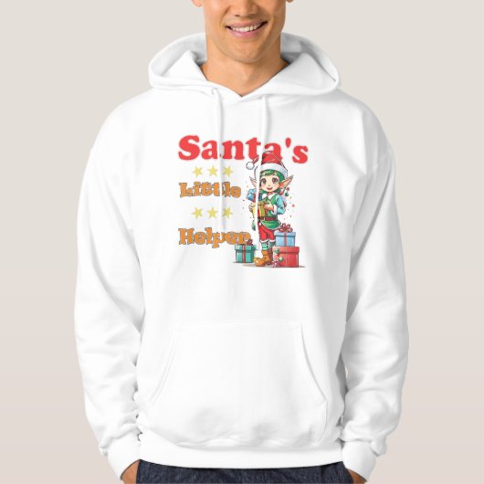 Kawaii Santa's kleiner Helfer für ihn Hoodie (Vorderseite)