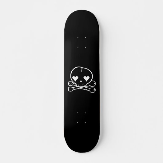 Kawaii Schädel gotisches Lolita Schwarzes u. Skateboard (Vorne)