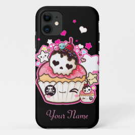 Kawaii Schädelkleiner kuchen mit Sternen und Case-Mate iPhone Hülle