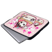Kawaii Schädelkuchen mit Sternen und Herzen Laptopschutzhülle (Vorne Knopf)