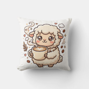 Kawaii-Schaf-Latte-Herzkissen Kissen