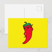 Kawaii scharfe Paprika-Diva Feiertagspostkarte (Vorne/Hinten)