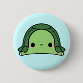 Kawaii Schildkröte (Sie ändern den Hintergrund!) Button (Vorderseite)