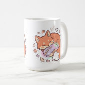 Kawaii-Schlaf-Gaming-Fuchs-Tasse Kaffeetasse (VorderseiteRechts)