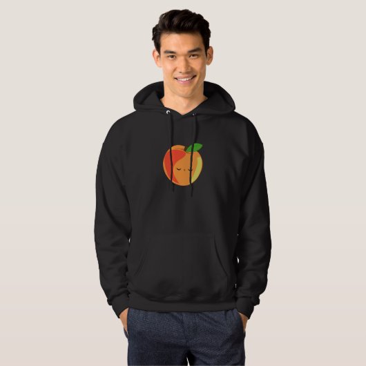 Kawaii schläfriges Lil' Pfirsich Hoodie (Vorne ganz)