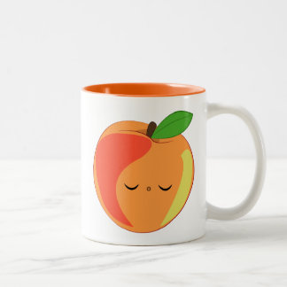 Kawaii schläfriges Lil' Pfirsich-Tasse Zweifarbige Tasse