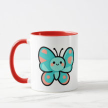 Kawaii-Schmetterlings-Kaffeetasse Küche Büro Kunst
