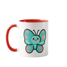 Kawaii-Schmetterlings-Kaffeetasse Küche Büro Kunst