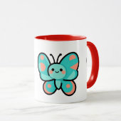 Kawaii-Schmetterlings-Kaffeetasse Küche Büro Kunst Tasse (VorderseiteRechts)