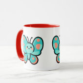 Kawaii-Schmetterlings-Kaffeetasse Küche Büro Kunst Tasse (Vorderseite Links)