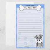 Kawaii Schnauzer-Briefpapier Briefpapier (Vorne/Hinten)