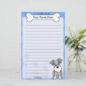 Kawaii Schnauzer-Briefpapier Briefpapier (Stehend Vorderseite)