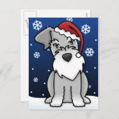 Kawaii Schnauzer Weihnachtspostkarte Feiertagspostkarte (Vorne/Hinten)