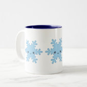 Kawaii Schneeflocke-Tasse Zweifarbige Tasse (Vorderseite Links)