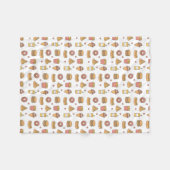 Kawaii Schnellimbiß kritzelt Fleece-Decke Fleecedecke (Vorderseite (Horizontal))