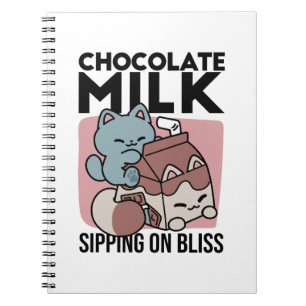 Kawaii Schokoladen Milch Katze – Cozy Getränk & Ni Notizblock