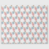 Kawaii Schuhmuster Geschlecht offenbaren Baby Part Geschenkpapier (Flach)