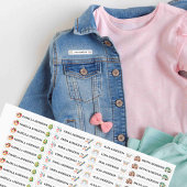 Kawaii Schule Süßes Design Bügelbild Etiketten