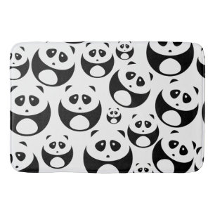 Kawaii Schwarz-Weiß-Panda-Muster Badematte