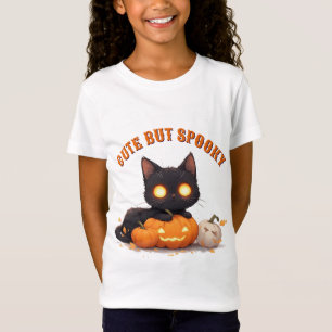 Kawaii Schwarze Katze Süßes oder Saures Halloween T-Shirt