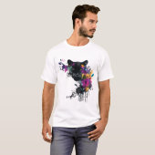 Kawaii schwarzer Panther T-Shirt (Vorne ganz)