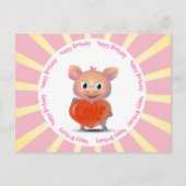Kawaii-Schwein, Liebe Postkarte (Vorderseite)