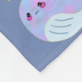 Kawaii Serious Narwhal Fleecedecke